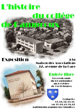 Exposition : l'histoire du collège de Pamproux - Journées du Patrimoine 2022