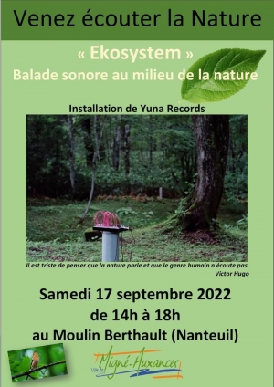 Balade sonore au milieu de la nature autour d'un moulin - Journées du Patrimoine 2022