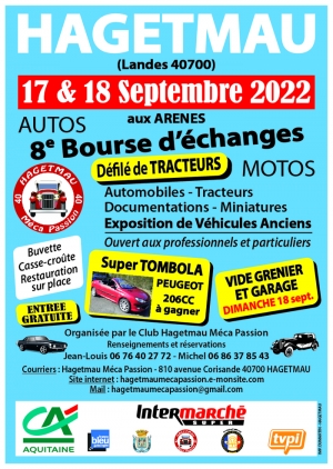 Découvrez la 8e Bourse d'échanges (autos, motos, tracteurs) - Journées du Patrimoine 2022