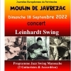 affiche Concert au Moulin : « TRIO LEINHARDT SWING » - Journées du Patrimoine 2022