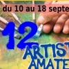 affiche Exposition « 12 artistes amateurs » - Journées du Patrimoine 2022